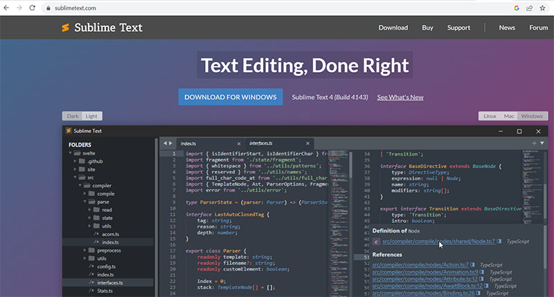 Sublime Text Editor