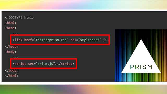 Add Prism.js syntax highlighting to HTML or any website?