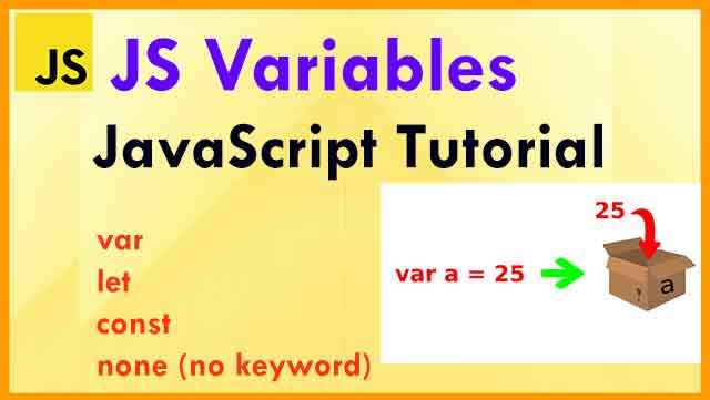 JavaScript Variables (var, let, const) - Javascript Tutorial