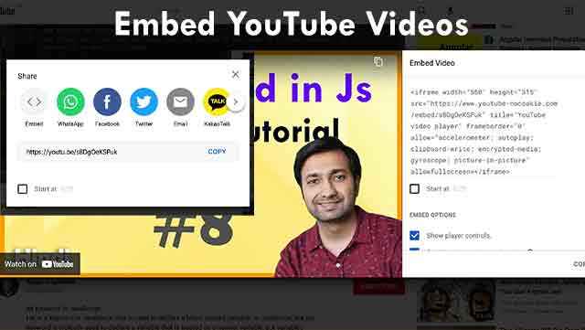 Add or Embed YouTube Videos to HTML Website
