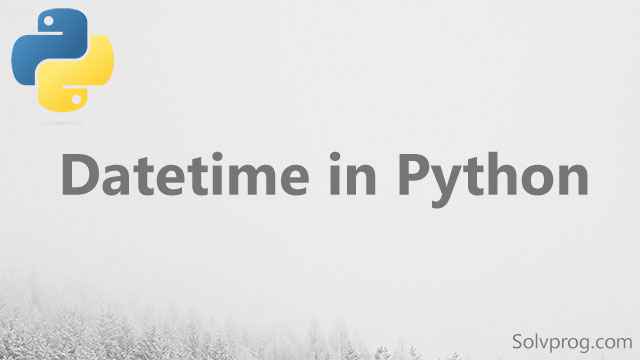 Datetime in Python